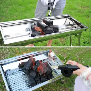 Mydays Outdoor Fast Fire Starter Camping Accessoire Tool Handmatige Handcrank Draagbare Bbq Ventilator Luchtblazer