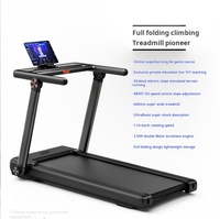 Tapis de course intelligent à usage domestique test de fréquence cardiaque sans fil écran LED inclinaison réglable électriquement équipement d'exercice pliant complet