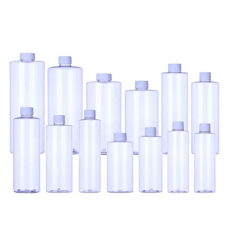 240ml 250ml 280ml 300ml 400ml 480ml 500ml 650ml 750ml 900ml 1L grande garrafa de ombro plano garrafas PET recicladas para gel de banho