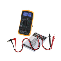 XL830L multimeter genggam digital, lampu belakang LCD portabel deteksi tegangan AC /DC