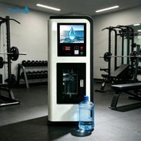 Distributeur d'eau potable intérieur avec protection contre la pénurie d'eau, acceptant le paiement par carte, idéal pour les salles de sport
