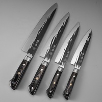Couteau de chef japonais en acier inoxydable 10 pouces 7CR17Mov Couteau en acier à haute teneur en carbone avec manche en bois Pakka