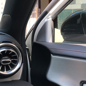 Cardimanson A-Pillar Trim Kit Matte Silver Carbon Fiber Texture For Mercedes-Benz A-Class W177 Interior Modification - Product Image 2