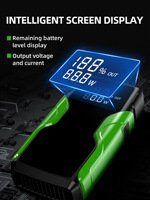 Démarreur de Voiture Portable et Chargeur d'Urgence 6400mAh 600A Courant de Pointe 80W pour Démarrage d'Urgence de Voitures et Camions