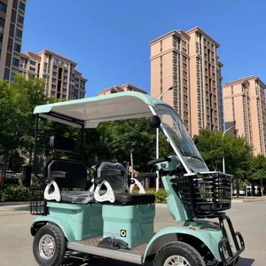 Autobús Turístico de Cuatro Plazas y Cuatro Ruedas Hecho en China con Techo, Carro de Golf Eléctrico de Cuatro Ruedas - Product Image 4