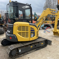Mini-excavatrice Komatsu PC55 Mr-2 d'occasion, 5 tonnes, hydraulique, sur chenilles, avec moteur et pompe d'origine - Très rentable