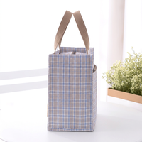 Sac fourre-tout moyen imperméable à imprimé écossais avec doublure TC, taille personnalisée pour les trajets quotidiens et l'utilisation comme sac à lunch