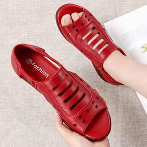 <span class=keywords><strong>Scarpe</strong></span> da donna di <span class=keywords><strong>grandi</strong></span> dimensioni in tinta unita in Velcro comode <span class=keywords><strong>scarpe</strong></span> da spiaggia estive con fondo piatto leggero e Casual - Product Image 6