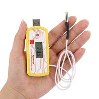 Registrador de Datos de Temperatura con Hielo Seco Reutilizable, Puerto USB, Pantalla, Sonda Externa, Material ABS, Modelo PDF-L para Uso Médico