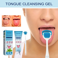 Cuidado bucal Uso en el hogar Aliento fresco Eliminación de olores Blanqueamiento Lengua Recubrimiento Gel de limpieza con cepillo Stock
