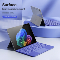 Clavier rétroéclairé 7 couleurs pour Microsoft Surface Pro 12 clavier de couverture de Type sans fil détachable avec Trackpad