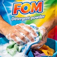 Détergent en poudre blanchissant écologique parfum citron bleu avec élimination profonde des taches pour les vêtements