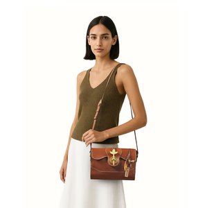 Bolso bandolera de cuero hecho a mano de primera calidad para mujer, 100% genuino, elegante, duradero y ligero, ideal para el trabajo. - Product Image 5