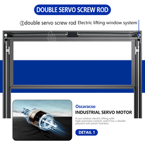 Ventanas de puerta corredera de aluminio Mosquitera de doble acristalamiento Diseño de tres vías Casa Oficina Apartamento Diseño moderno Ventana de elevación - Product Image 4