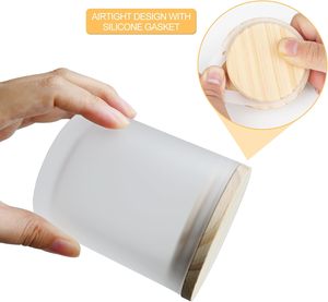 Pot à bougie en verre blanc givré en gros, logo personnalisé imprimé, couleur pulvérisée pour Noël, Pâques, commande en gros, support de bougie - Product Image 2