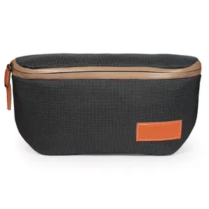 Borsa da viaggio antifurto in vita e a tracolla a prova di odore e assorbente gli odori con serratura realizzata in resistente Nylon e poliestere