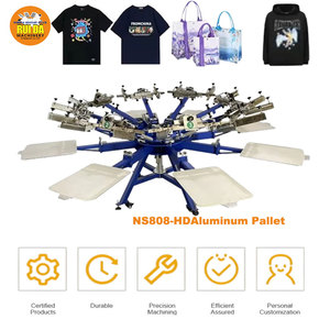 Imprimante sérigraphique manuelle 8 couleurs 8 stations, machine de sérigraphie à carrousel pour l'<span class=keywords><strong>impression</strong></span> <span class=keywords><strong>textile</strong></span> - Product Image 1