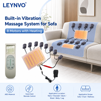 Masseur vibrant OEM LEYNVO avec télécommande, 8 moteurs, chauffage, ABS, pour le cou, le dos, la taille et les jambes