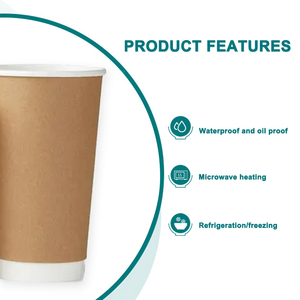 Nhà máy dùng một lần đôi tường cà phê nóng cốc giấy sinh học nhiều màu uống Craft tông Cup cho các bên sinh nhật - Product Image 2