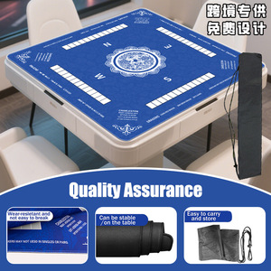 Alfombrilla para mesa de Mahjong, bolsa de transporte portátil, reducción de ruido, 2 dados antideslizantes para juegos de cartas de póquer - Product Image 4
