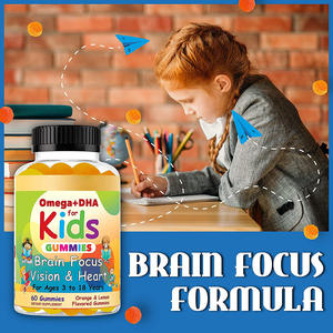 Gomitas de DHA para Niños, Suplemento de Aceite Omega 3, 6 y 9 para Niños, Apoya la Salud del Cerebro, la Visión y el Corazón, 60 Gomitas, Sabor Naranja y Limón - Product Image 3