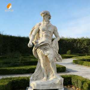 Mily Oude Griekse Mythologie Wit Marmer <span class=keywords><strong>Poseidon</strong></span> Standbeeld Voor Europese Stad Openbaar Park Tuin Decoratie - Product Image 6