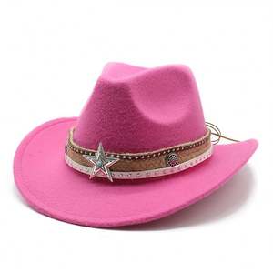 Sombrero Fedora de Ala Ancha al por Mayor, Sombrero Vaquero de Fieltro Personalizado para Hombres y Mujeres, Estilo Occidental para Iglesia, Fiesta, Aire Libre - Product Image 5