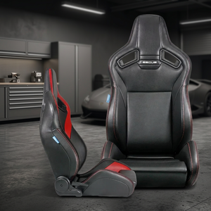 Siège de voiture sport en cuir PU réglable pour adulte SSCUS Speedster avec expérience de course et construction légère - Product Image 1