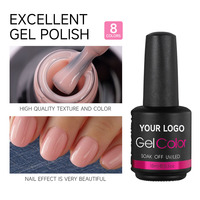 Vernis à ongles gel professionnel 8 couleurs, neuf, de fabrication OEM, pour salon, longue tenue, marque privée