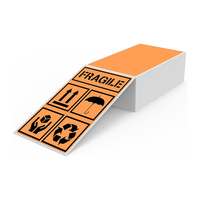 Étiquettes thermiques orange 3x5 pouces autocollants d'expédition directe autocollant d'imprimante perforé étanche pour code à barres d'entrepôt de bureau 300 pièces
