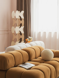 Canapé en tissu de style crème, mobile et détachable, adapté à diverses combinaisons de canapés. - Product Image 4