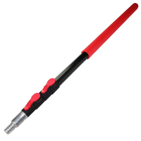 Perche télescopique multi-sections non conductrice en fibre de verre de 30 pieds pour le nettoyage des façades et des fenêtres