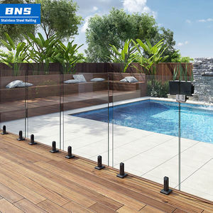 BNS Fabricación profesional Balcón moderno barato Diseño de <span class=keywords><strong>barandilla</strong></span> de vidrio sin marco <span class=keywords><strong>Piscina</strong></span> Valla de espiga de vidrio <span class=keywords><strong>Barandilla</strong></span> - Product Image 6