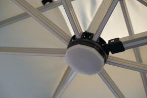 Parasol romain en aluminium avec éclairage LED solaire extérieur, nouveau design 3x3m, pour patio, jardin, ombrage, mobilier d'extérieur - Product Image 5
