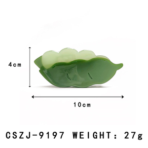 YIYI Pinces à légumes en acétate au design personnalisé et créatif, modèle pois vert 10 cm, personnalisables, en promotion - Product Image 2