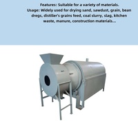 Sécheuse à tambour rotatif automatique à chauffage à l'huile avec composants de base à engrenages, capacité de 90 kg pour le séchage des noix, des céréales, des haricots, du riz, du maïs