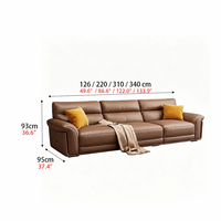 Italienisches Modernes Sofa-Set Nordische Kunst Leder Minimalistisch Stoff Luxuriöse Wohnzimmermöbel Sofas mit ROHS CE IOS9001