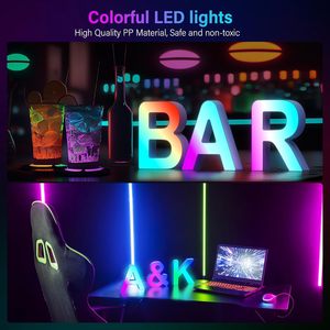 Coplsdors Luce Notturna LED RGB a Forma di Lettera B con Sincronizzazione Musicale, Decorazione per Feste di Compleanno e Natale per Ragazze e Donne - Product Image 2