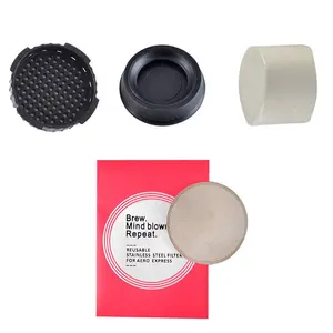 Replacement Stainless Steel Filters Cap Paper Holder Rubber Gasket Back Up Accessories For Espresso Coffee Maker