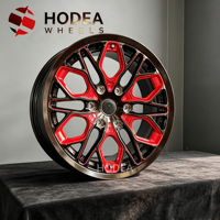 Rines Forjados Bicolor Negro y Rojo 6x139.7 Ligeros de 6 Birlos para Ford F-150, Chevy Silverado/RAM 1500, Tacoma
