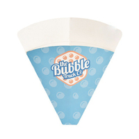 Logo imprimé personnalisé tailles papier cône résistant à l'huile bulle gaufré oeufs poulet frit pop-corn boîte en papier
