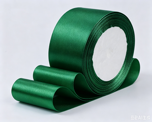 Groen effen satijnen lint 38 mm x 22 meter stof cadeauverpakking bloemboeketten verjaardag knutselen bruiloft decoratie - Product Image 1