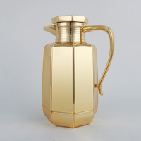 Nouveau corps en plastique sans BPA or gris 1.0 litres flacon de revêtement en verre pot à vide arabe