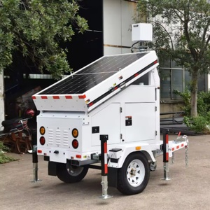 Tour <span class=keywords><strong>d</strong></span>'éclairage mobile <span class=keywords><strong>solaire</strong></span> avec caméra de surveillance sans fil sur remorque pour la surveillance des chantiers extérieurs - Product Image 5
