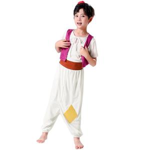 Disfraz de Príncipe Aladdin para Niños, Conjunto de Juego de Roles, Chaleco Blanco y Rosa con Parche Amarillo, Cosplay de Halloween, Europa América, Primavera 2025 - Product Image 5