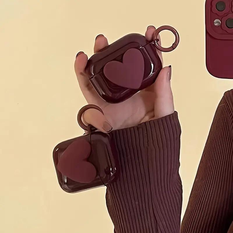 Círculo de corazón rojo vino