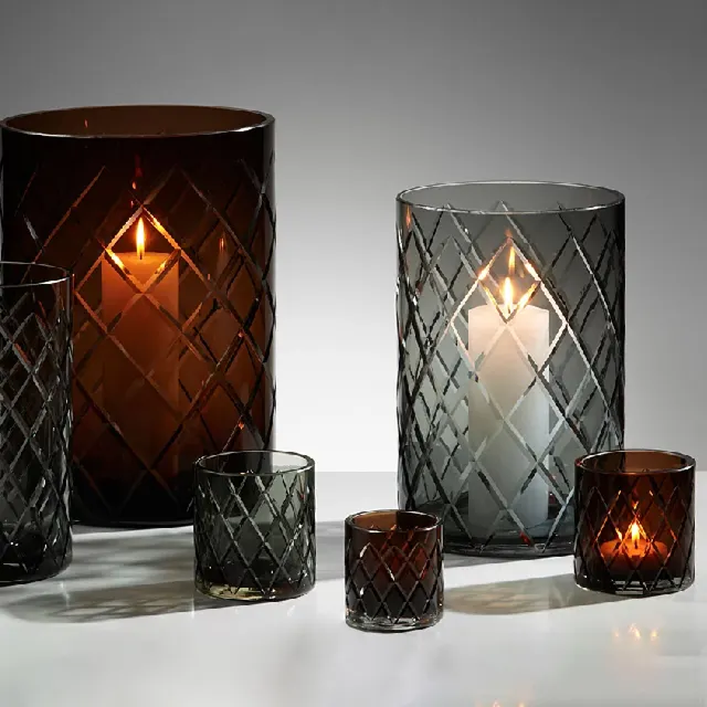 Geometric Nest Star Jar Wachs Kerzen halter Clear 3Oz Großhandel High Custom Türkei Hand Kerzenhalter mit Kristall halter