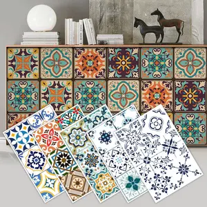 Pegatinas de azulejo para baño y cocina, decoración contra salpicaduras, impermeable, extraíble