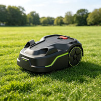 Tondeuse à gazon robotisée automatique, coupe-herbe électrique avec contrôle par application téléphonique et moteur sans balais pour jardins privés et pelouses domestiques
