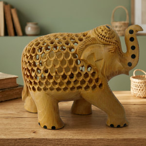Antique <b>Wooden</b> Indian Animal Statues Eco-Friendly Carved Wood <b>Gifts</b> & Crafts From Rajasthan - Product Image 2